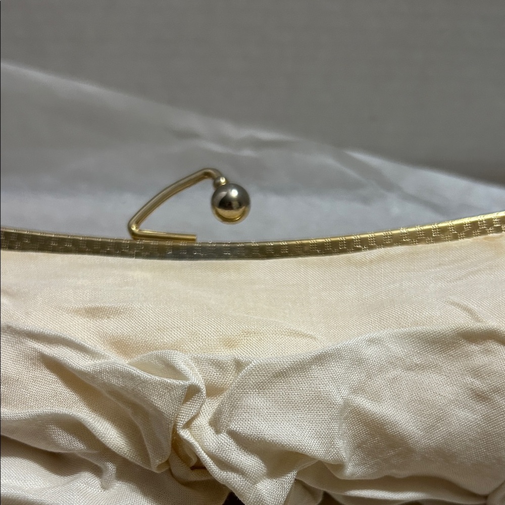 Ivory Beaded Top-Handle Evening Bag - Picture 9 of 12